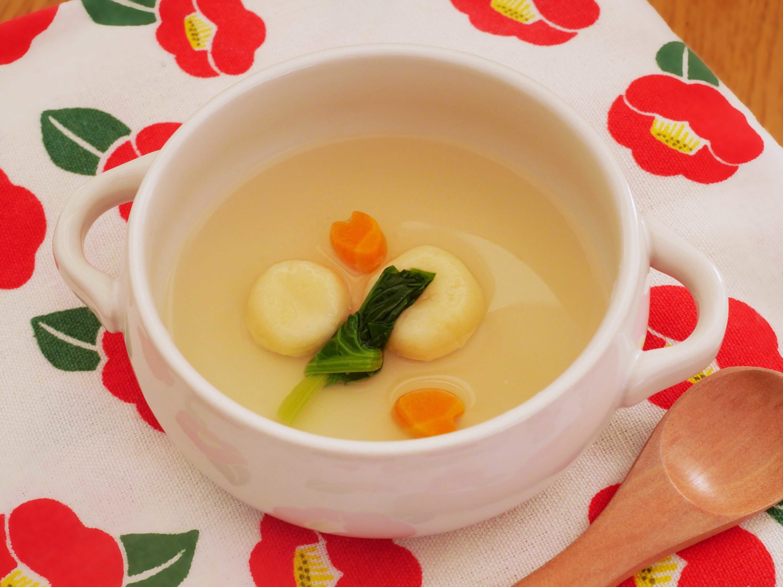 離乳完了期 じゃがいも豆腐餅のお雑煮 Baby Potage