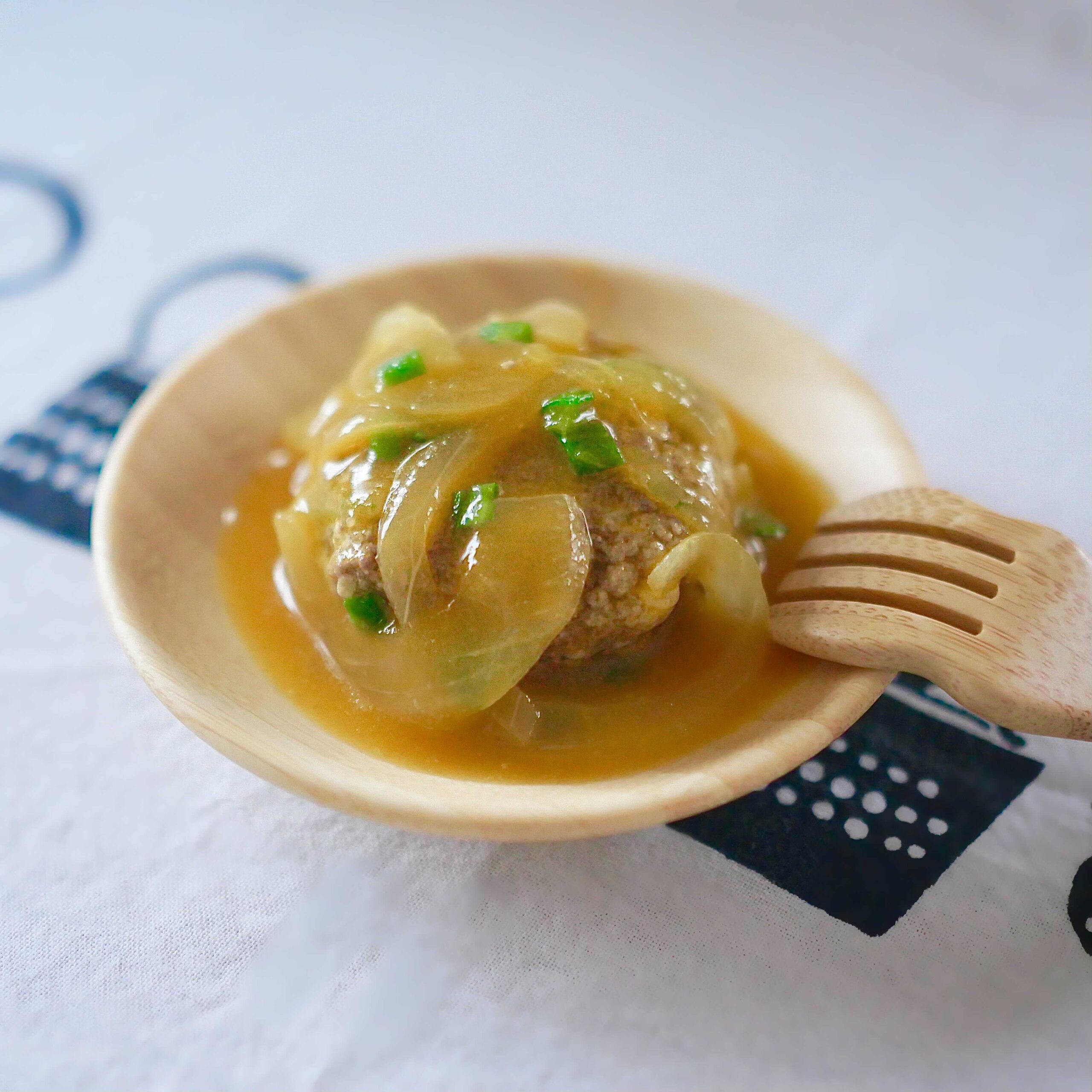 離乳食後期 かぼちゃ餡の和風煮込みハンバーグ Baby Potage
