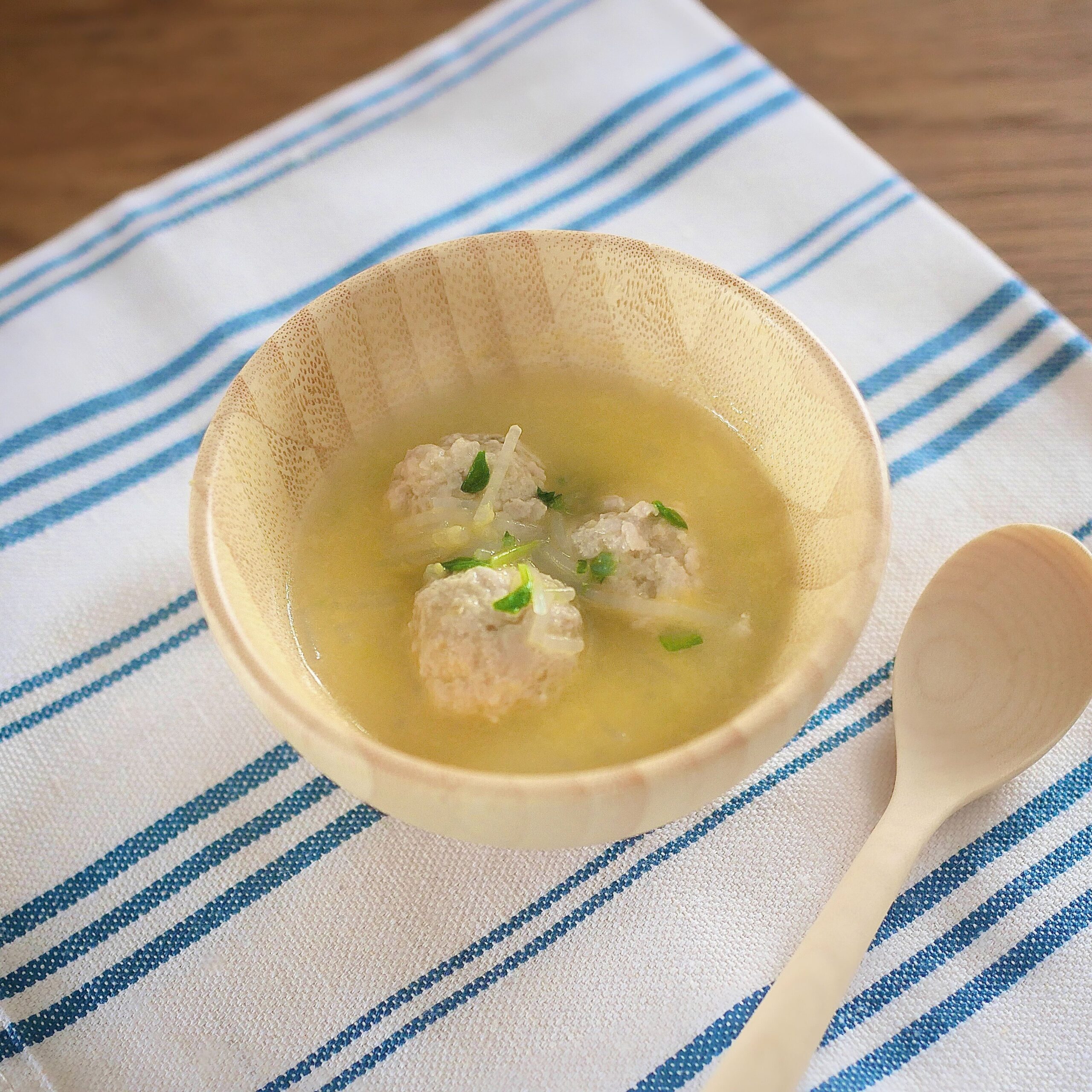 離乳食後期 肉団子いり中華風コーンスープ Baby Potage